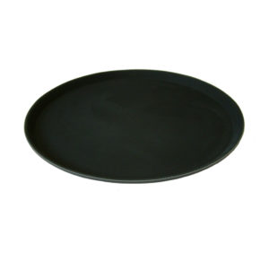 Black Non Slip Tray mat oval