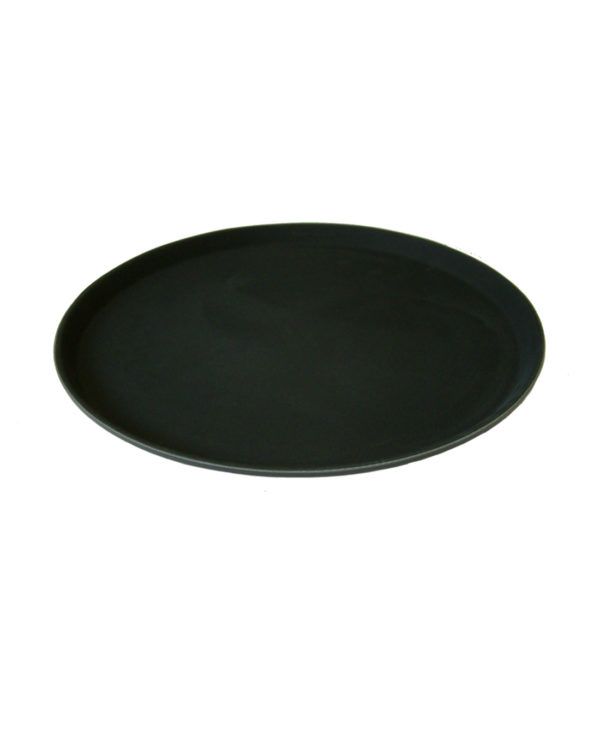 Black Non Slip Tray mat oval