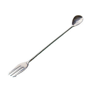 Mezclar Cocktail Spoon with Fork Stainless Steel