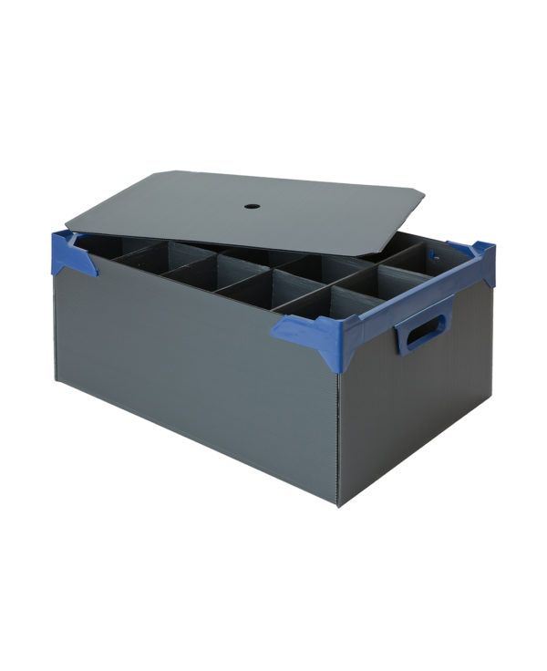Glassware storage boxes holds 15 with lid