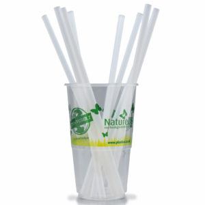 PLA Straws Clear/Opaque x 500