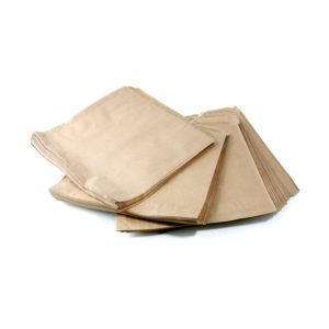 Brown Kraft Bags Strung 8.5x8.5" x 1000
